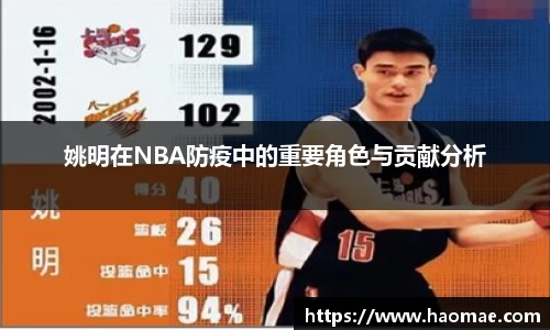 姚明在NBA防疫中的重要角色与贡献分析